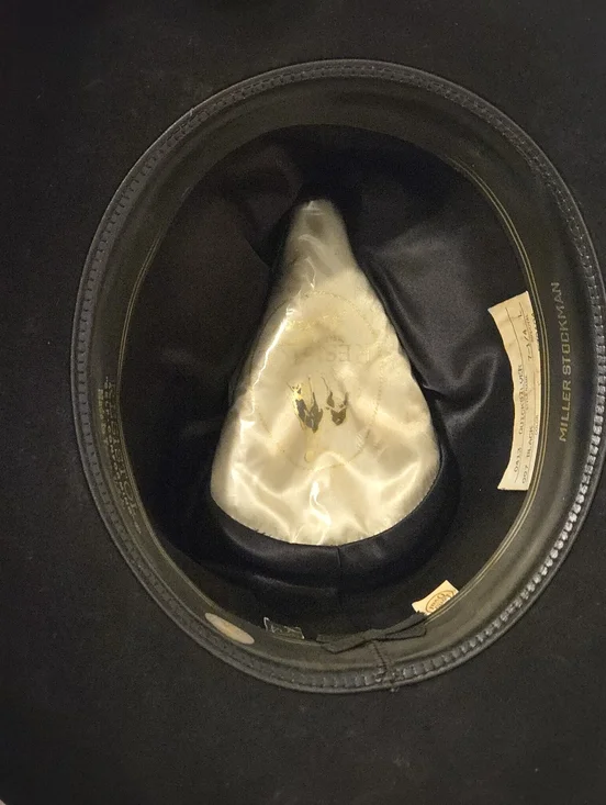 Vintage Resistol Quicksilver Black Cowboy Hat 7 1/4 Western Band Faded Horseboy - Picture 7 of 7